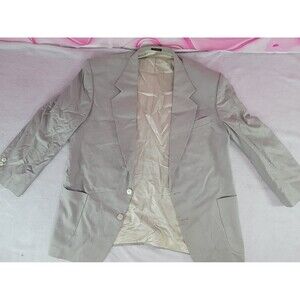 Oscar De La Renta Studio Blazer Mens Gray Two Button Coat Jacket Size Large